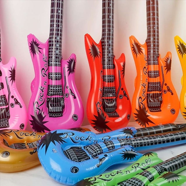 40X Inflatable Guitar, Blow Guitar, Suitable for Children'S Gifts Holiday Parties