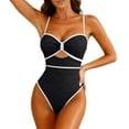 thumbnail image 6 of Sakmal Full Coverage Womens One Piece Swimsuits Bathing Suit Black Holiday Sweetheart Bthing Suit for Women L, 6 of 8