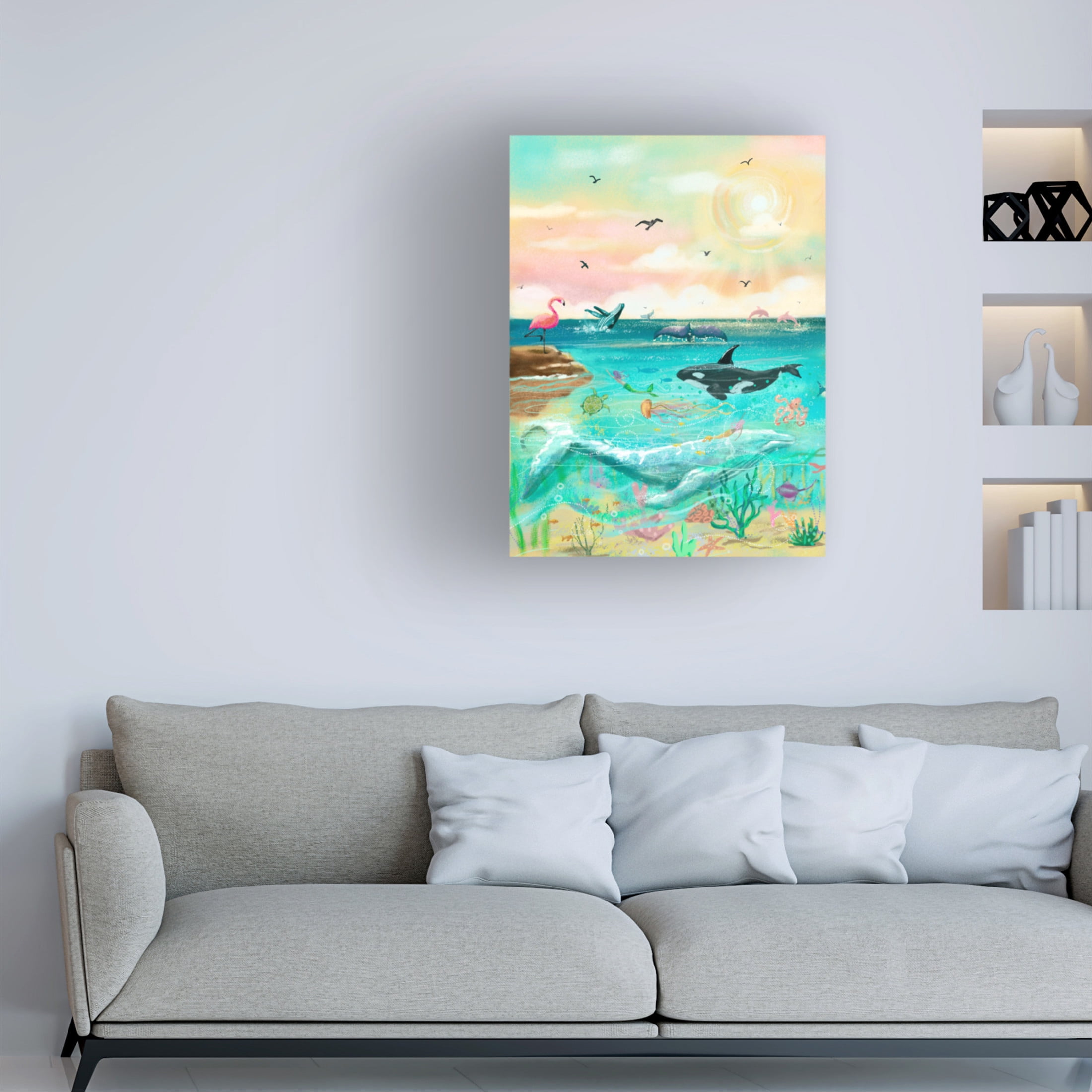Canvas Wall Art - Christine Rotolo 'Under The Sea' Wall Art for Living Room, Bedroom, or Office Décor by Trademark Fine Art - 24 x 32 Inches