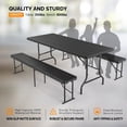 thumbnail image 2 of VINGLI Foldable Camping Table, Black, 2 of 17