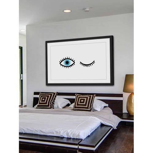 "One Eye Open" Framed Painting Print