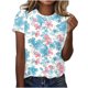 thumbnail image 1 of Tops de Ajuste Suelto para las Mujeres Impreso Manga Corta Suéter Camiseta Cuello Redondo Blusa Casual, Top de Moda para el Uso Diario Y las Salidas, 1 of 6