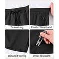 thumbnail image 7 of Lavenicole Men's Cargo Shorts Outdoor Lightweight Summer Casual Bermuda Shorts with Multi Zipper Pockets Black 38W, 7 of 7