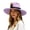 Purple, variant on Womens Western Fedora Hat Wide Brim Cowboy Hat with Feather Accent Suede Style Dress Hat for Western Events Parties and Outfits