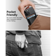 ExtreLife Magnetic Card Holder, Magnetic Wallet Compatible for iPhone 17/16/15/14/13/12 Series, Phone Wallet with Adjustable Stand, Black Gray