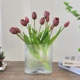thumbnail image 6 of 10PCS Artificial Tulip Flowers Real Touch Tulip Latex Tulip Artificial Plastic Flowers Fake Bouquet Dining Table Home Office Party Wedding Birthday Garden Store Decoration（Dark Purple）, 6 of 18