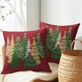 thumbnail image 5 of Christmas Red Decorative Pillow Covers 16x16 Inch Set of 2 Christmas Tree Outdoor Throw Pillow Covers Winter Xmas Holiday Pillowcases Cushion Covers for Home Couch Christmas Decor, 5 of 6