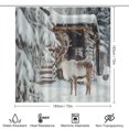 thumbnail image 2 of Christmas Elk Theme 4Pcs Shower Curtain Set Shower Curtain Set with Carpet Bath Mat, 2 of 8