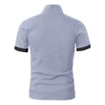 thumbnail image 5 of Men's Mesh Wicking Polo Shirt Color Accent Cuff Inner Placket Lightweight Daily Leisure Blouse, 5 of 5