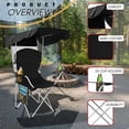thumbnail image 2 of Portable Camping Chair with Canopy - Folding Chair with Canopy, Durable 600D Oxford Canopy Chair for Camping, Beach, Picnics, Fishing & Sports,Black, 2 of 8