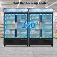thumbnail image 5 of Beverage Cooler Commercial Refrigerator 36.3 Cu.Ft. Glass Door Display Refrigerator with LED Light, Commercial Refrigerator for Restaurant Cafe Bar Store, 5 of 6