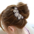 thumbnail image 2 of Miangastore Hair Comb Clip Hair Pin Purple Rhinestone 1Pack 3.35 x 3.35 x 0.59 Inches, 2 of 8