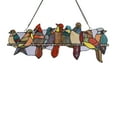 thumbnail image 2 of CHLOE Birds On A Vine Tiffany-style Animal Design Window Panel 24" x 10", 2 of 4