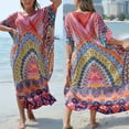 thumbnail image 5 of Aellinatey Women's Swimwear Turkish Kaftans Swimsuit Cover up Caftan Beach Long Dress, 5 of 20