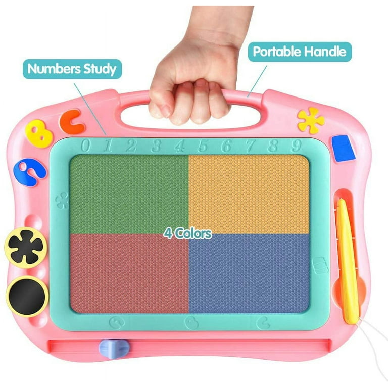 Autrucker Fun Little Toys Drawing Board Set for Kids and Toddlers. Large Magna Doodle Writing Pad Comes with A Travel Size Sketch Doodle Board.Blue, Size: 30
