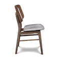 thumbnail image 4 of New Classic Furniture Oscar Wood Dining Chair in Walnut/Dark Gray (Set of 2), 4 of 6