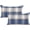 Blue, variant on Set of 2 Retro Farmhouse Outdoor/Indoor Buffalo Tartan Chequer Stripe Plaid Cotton Linen Decorative Throw Pillow Case Cushion Cover Pillowcase for Sofa Chair,Blue,20x20inch