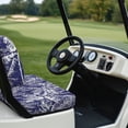 thumbnail image 3 of Garronmavis Palm Tree Blue Golf Cart Elastic Seat Covers Four Seasons Lightweight Split Backrest Front Seat Cover for Daily Protection Interior Accessiores No Stapler Needed, 3 of 6
