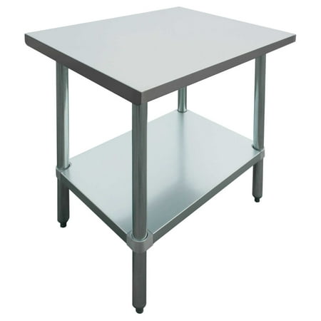 

HUBERT® Stainless Steel Work Table with Adjustable Galvanized Steel Legs Straight Edges - 30 L x 24 W x 34 H