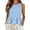 Blue, variant on WAYUTE Tank Tops for Women Ruffle Hem Crew Neck Sleeveless Solid Color Tank Blouse Soft Breathable Summer Beach Vest Shirts,Purple,2XL
