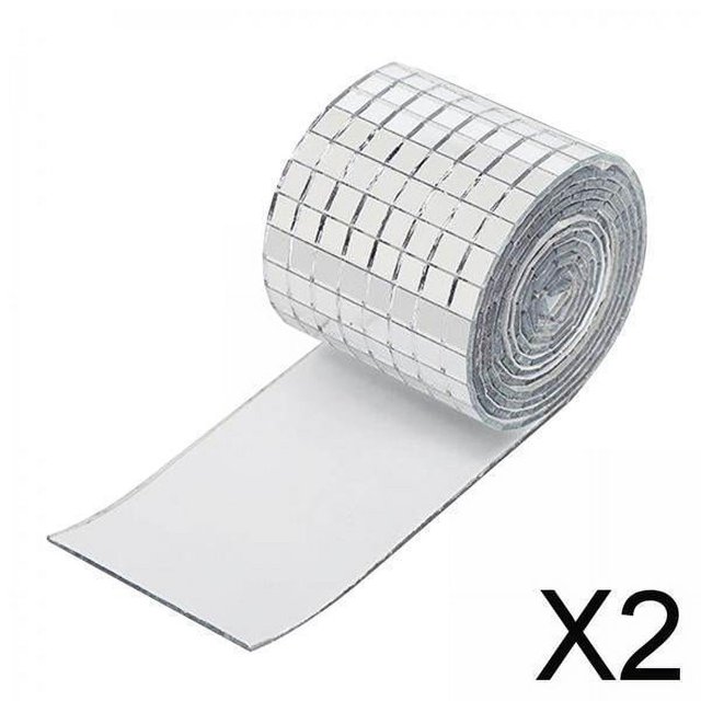 2x Azulejos de Mosaico, Mini Azulejos Acrílicos, Piezas de Mosaico Autoadhesivas, Mini Azulejos Cuadrados para Decoración Del Hogar, Manualidades, 2 piezas
