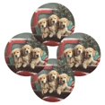 thumbnail image 2 of 15.4" Round Placemat Set of 4 Polyester Fabric Place Mats Non-Slip Dining Kitchen Table Mats for Kitchen Party Decor Cute Dog and Red Truck, 2 of 5