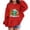 Red, variant on Boys Girls Christmas Hoodie Long Sleeve Funny Cute Dinosaur Graphic Hooded Sweatshirt Pockets Kids Pullover Tops 2-13 Years