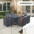 thumbnail image 3 of Covers & all 6-Person Outdoor Patio Dining Set Covers, 7-Piece Set for Chairs and Table, Water-Repellent UV-Resistant Polyester with Tie-Downs, 3 of 6