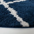 thumbnail image 3 of SAFAVIEH August Clyde Diamond Shag Area Rug, Navy/Ivory, 6'7" x 6'7" Round, 3 of 8