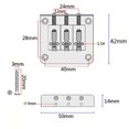 thumbnail image 5 of Puente de Cola RíGida para Guitarra de 3 Cuerdas para Caja de Puros, Piezas de Guitarra EléCtrica Reemplazo de Guitarra Cromado, Negro, 5 of 5