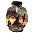 thumbnail image 3 of Sudadera con capucha con estampado 3D de árbol viajero para hombres y mujeres, sudadera informal de manga larga con patrón de paisaje, sudadera holgada estilo Harajuku, 3 of 4