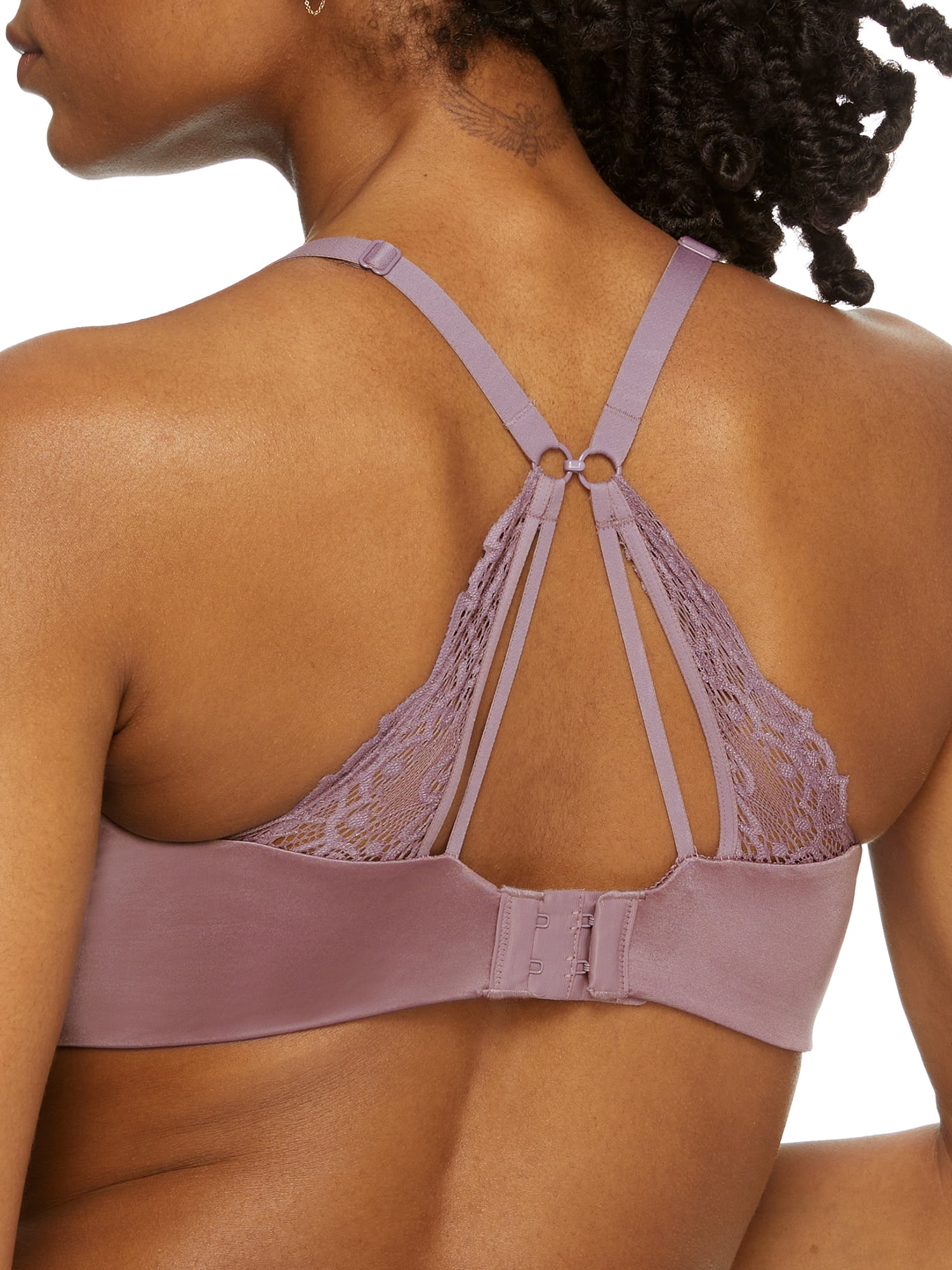 Women's Maidenform DM7543 One Fabulous Fit 2.0 Tailored Demi T-Shirt Bra (Perfectly Purple 36B)