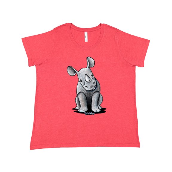 Inktastic Curious Rhinos Women's Plus Size T-Shirt