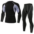 thumbnail image 1 of Qarigey Conjuntos de ropa interior térmica de invierno para hombre, Calzoncillos largos a prueba de viento, mallas elásticas de manga larga, traje para conjuntos de ropa negro y gris SG Qarigey AP013580-04, 1 of 6