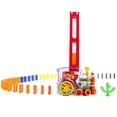 thumbnail image 2 of de Bloques de Tren , Juguete de Construcción Y Apilamiento ños, Niñas, Regalos Creativos, de Carreras para Familias, Adultos perfke Juguete de tren dominó para niños, 2 of 9