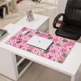 thumbnail image 3 of Long Mouse Pads for Desk,Pink Breast Cancer and Pioneer Flower Desk Mats on Top Of Desks, Desk Mouse Pad Extra Large with 3mm Non-Slip Base and Stitched Edge for Gaming,Office,Work,Home 31.5x15.7in, 3 of 5