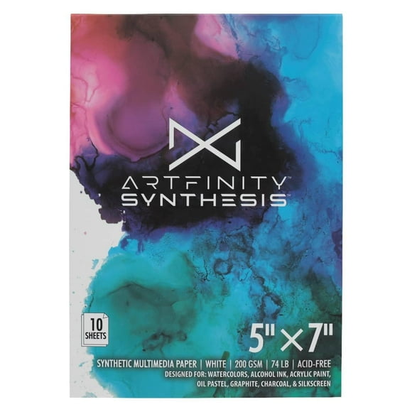 SynthiArt Watercolor Paper Pads - Premium 5x7" Sketching and Painting Pad with 74lb. White Synthetic Paper, Ideal for Artists and Hobbyists, 200gsm Weight for Superior Results