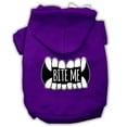thumbnail image 1 of Bite Me Screenprint Dog Hoodie Purple S (10), 1 of 1