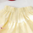 thumbnail image 4 of CYRBOKO Girls Shorts, Gift Casual Bow Elastic Waist Summer Shorts Yellow Size 5-6 T, 4 of 5