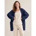 thumbnail image 3 of DAKIMOE Sleep Cardigans Robe Bed Jackets for Women Toasty Cozy Sherpa Coat Cloud-Soft House Jacket Loose Oversized Fleece Fuzzy Outwear, S-XXL, 3 of 8