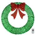 thumbnail image 2 of Zimtown Corona Navideña de 60 Pulgadas Decoración Navideña para Exteriores 400 Luces Decoración Navideña LED - Verde, 2 of 6