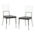 thumbnail image 3 of Furniture of America Santo Padded Gray Faux Leather and Chrome Side Chairs (Set of 2), 3 of 10