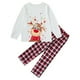 thumbnail image 3 of Conjunto de pijama navideño familiar Sinhoon, de algodón, con diseño de ciervo navideño, ideal para papá, mamá y niños (papá, XL), 3 of 7