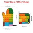 thumbnail image 2 of Sikiie Colorful Building Blocks Oven Mitts and Pot Holders, Silicone Oven Gloves, Heat Resistant Oven Mitts 4Pcs Set, 2 of 6