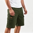 thumbnail image 5 of Yaoyar Mens Cargo Shorts Elastic Waist Drawstring Lightweight Shorts Summer Hiking Casual Shorts with Pockets No Lining, 5 of 5