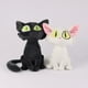 thumbnail image 2 of Muñeco de peluche de gato negro y gato blanco, regalo de cumpleaños, mascota familiar, 2 of 2