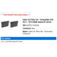 thumbnail image 2 of Cabin Air Filter Set - Compatible with 2011 - 2015 BMW Alpina B7 xDrive 2012 2013 2014, 2 of 2