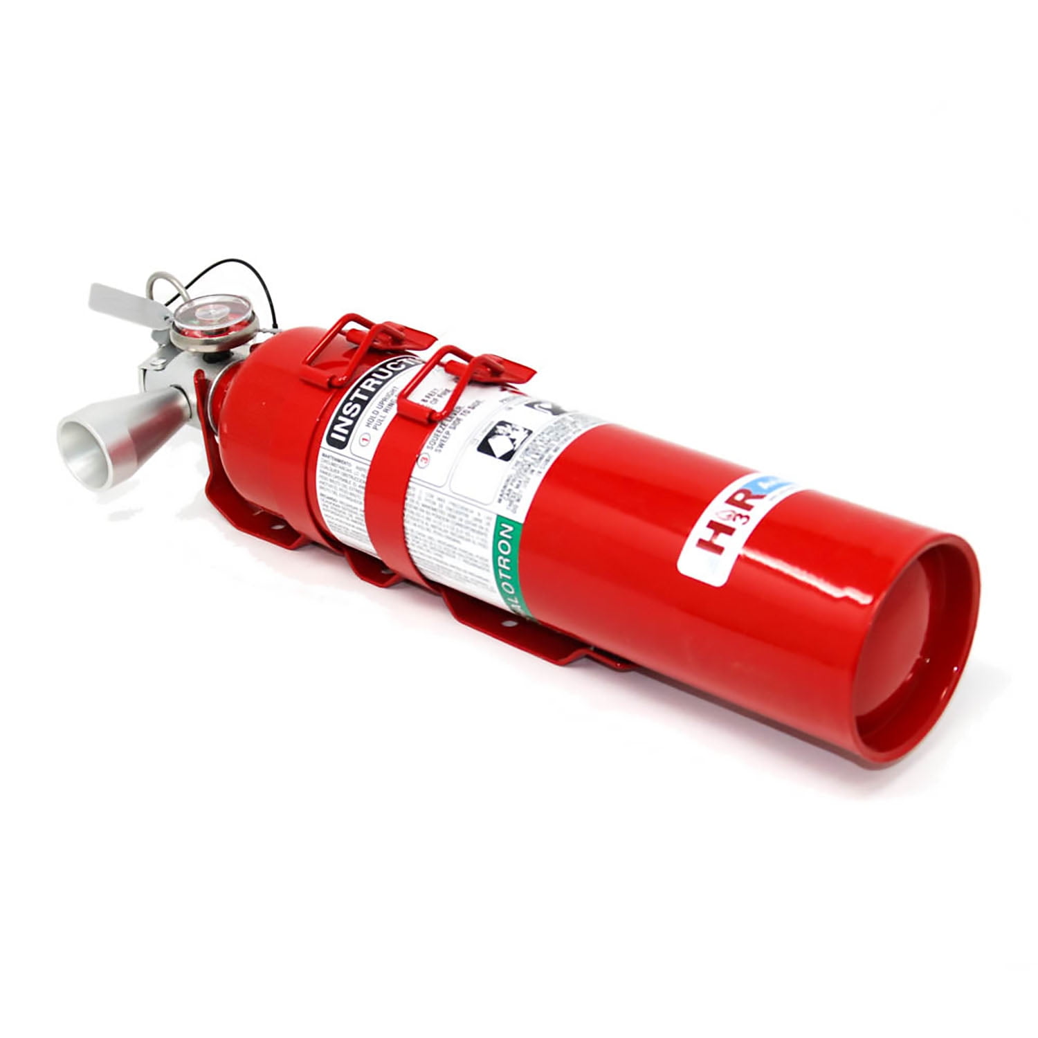 Amerex B385TS, 2.5lb Halotron I Fire Extinguisher with Aluminum Valve & Aviation Bracket