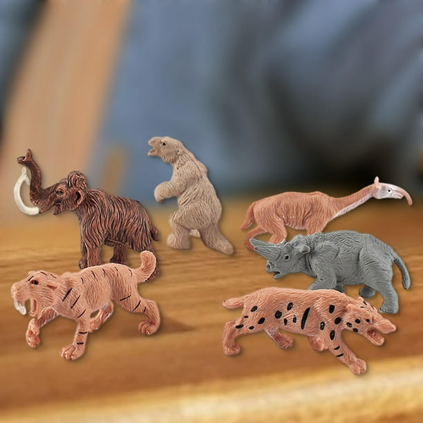 Realistic Prehistoric Figure Model Play Miniature Kids Educational 6 prehistoric animal