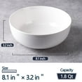 thumbnail image 3 of Delling Ceramic Mixing Bowls Set with 3 Piece for Pasta, Soup and Salad, Serving Bowls, White, 3 of 4
